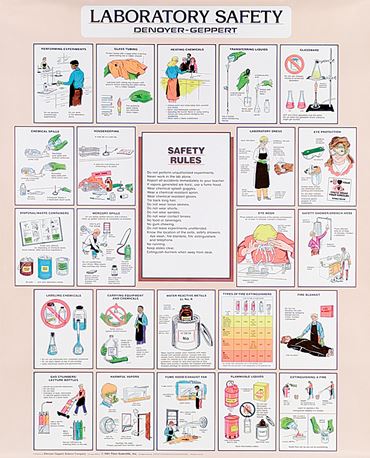 Laboratory Safety Wall Chart an Poster