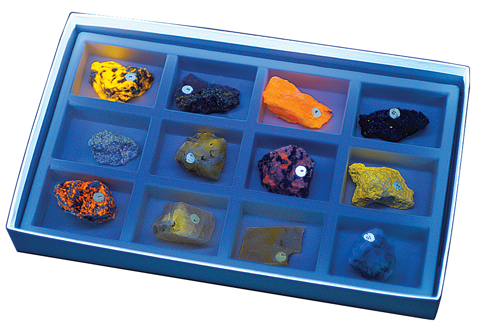 Fluorescent Mineral Collection, Short and Long Wave